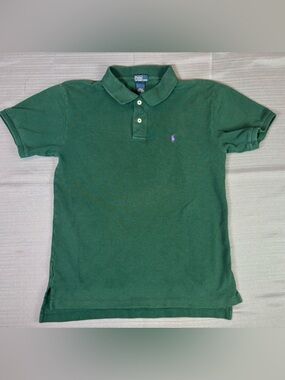 Polo Ralph Lauren Polo Shirt Women’s S M Green Purple Pony Youth L 16 18
